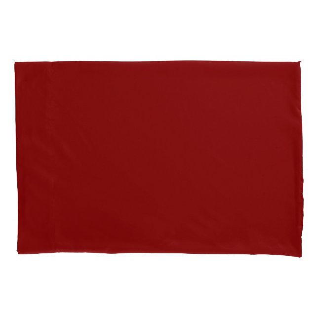 Dunkelblut in fester Farbe rot Kissenbezug (Vorderseite-Links)