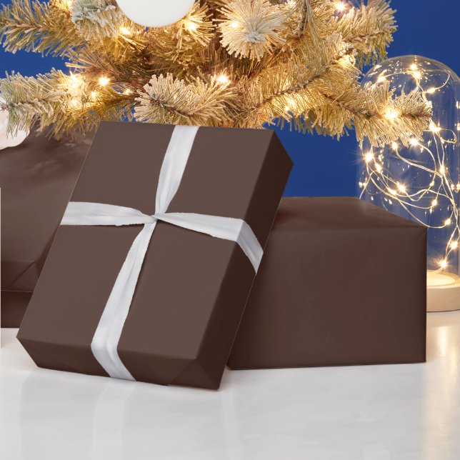 Dunkelbraun einfarbig geschenkpapier (Feiertage)