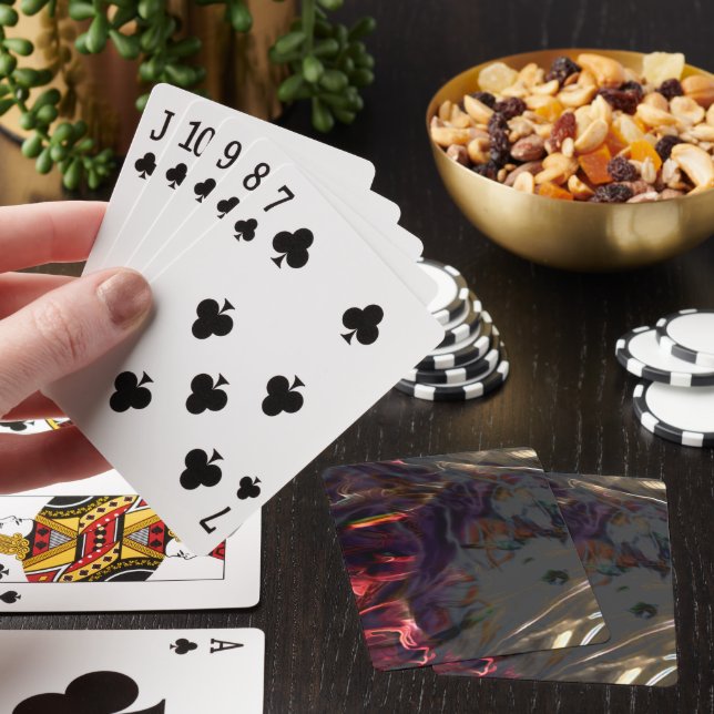 Dunkelbraun gefärbt mit Falten Spielkarten (In Situ)
