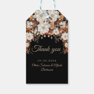 Dunkelbraun, Kaffeekaramel und beigefarbener Herbs Geschenkanhänger