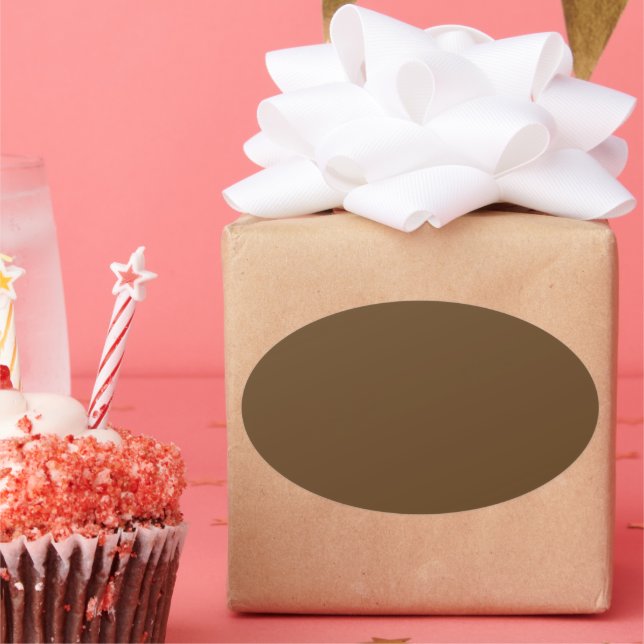 Dunkelbraun Ovaler Aufkleber (Party)