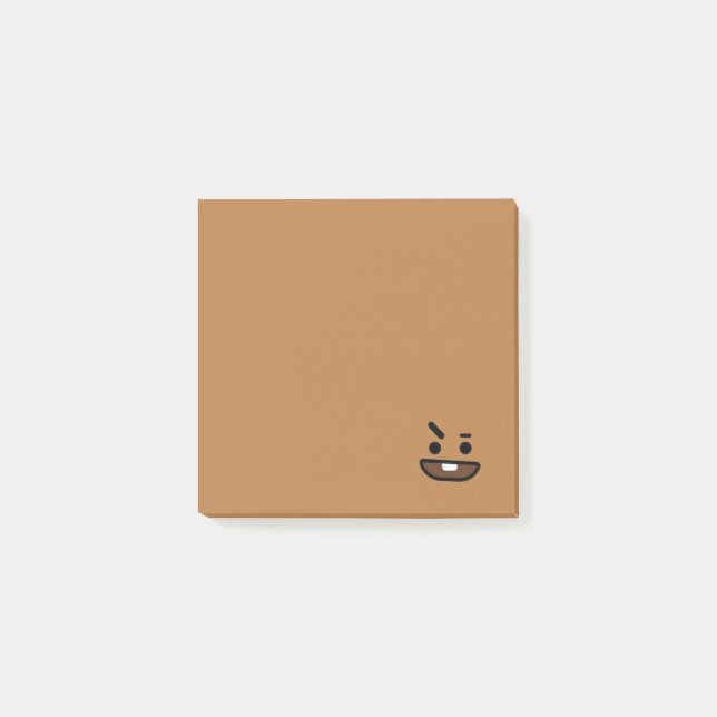 Dunkelbraun Post-it Klebezettel (Vorderseite)