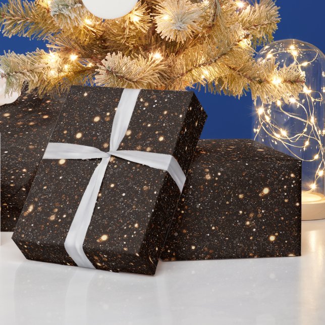 Dunkelbraun Reiche Glitterstruktur Geschenkpapier (Feiertage)