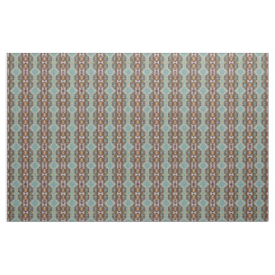 Dunkelbraun Türkis Grüne Taupe Beige Ethnic Look Stoff