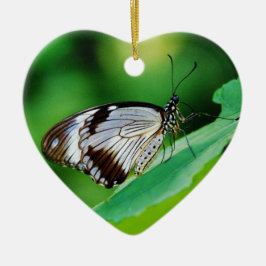 Dunkelbraun und Grauschmetterling Keramik Ornament