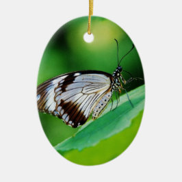 Dunkelbraun und Grauschmetterling Keramikornament