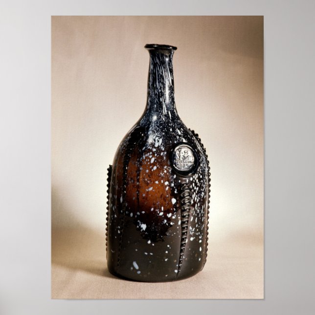 Dunkelbraune Flasche, wahrscheinlich Nailsea Poster (Vorne)