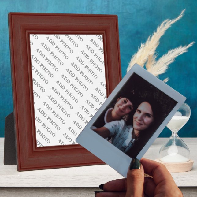 Dunkelbraune Holzrahmen-Bilder hinzufügen Foto-Pla Fotoplatte (Von Creator hochgeladen)