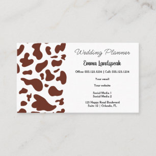 Dunkelbraune Kuhstriche, QR-Code Visitenkarte