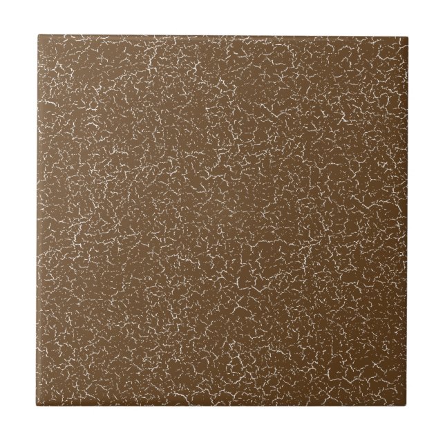 Dunkelbraune Schnürsenkel Glaze Solid Color Tile Fliese (Vorderseite)