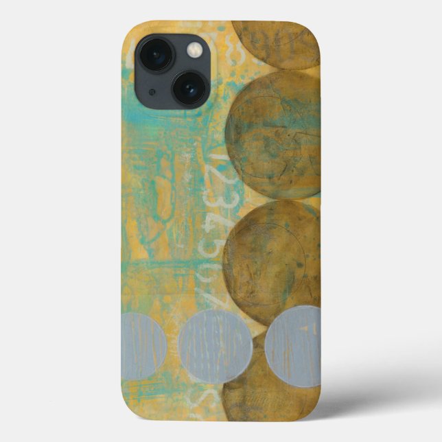 Dunkelbraune und graue Kreise mit Zahlen Case-Mate iPhone Hülle (Rückseite)