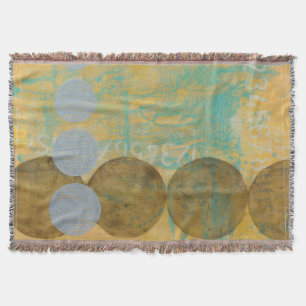 Dunkelbraune und graue Kreise mit Zahlen Decke