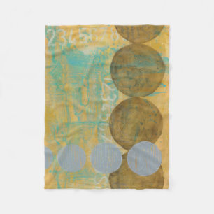 Dunkelbraune und graue Kreise mit Zahlen Fleecedecke