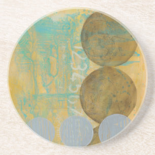 Dunkelbraune und graue Kreise mit Zahlen Getränkeuntersetzer