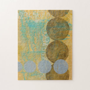 Dunkelbraune und graue Kreise mit Zahlen Puzzle