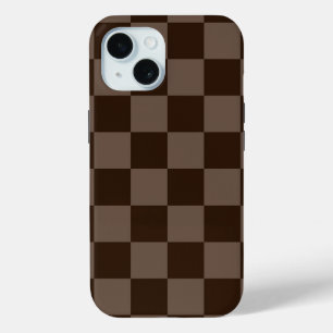 Dunkelbraune und ruhige Checkerboard Case-Mate iPhone Hülle