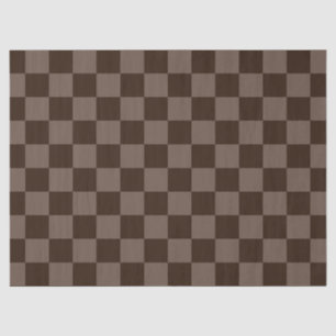 Dunkelbraune und ruhige Checkerboard Seidenpapier