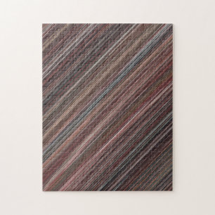 Dunkelbraune und schwarze Diagonalstreifen Puzzle