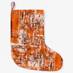 Dunkelbrauner Grunge Hintergrund. Schwarz-weiß ora Kleiner Weihnachtsstrumpf