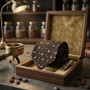 Dunkelbrauner Kaffeeliebhaber Krawatte
