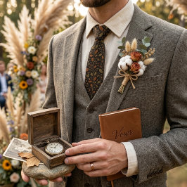 Dunkelbraunes Eichenlaub-Damask Krawatte