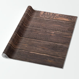 dunkelbraunes Holzwrappingpapier Geschenkpapier