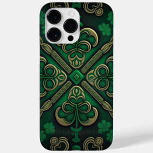 DUNKELE GREEN IRISH-KLEEBLATT ANGEBEN Case-Mate iPhone 14 PRO MAX HÜLLE