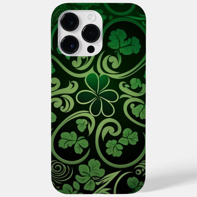 DUNKELE GREEN IRISH-KLEEBLATT ANGEBEN Case-Mate iPhone HÜLLE (Rückseite)