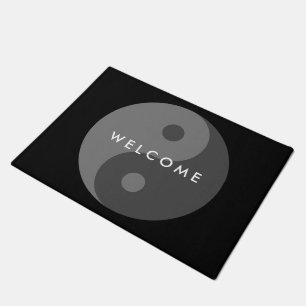 Dunkeles Yin Yang Symbol individuelle Begrüßungstü Fußmatte