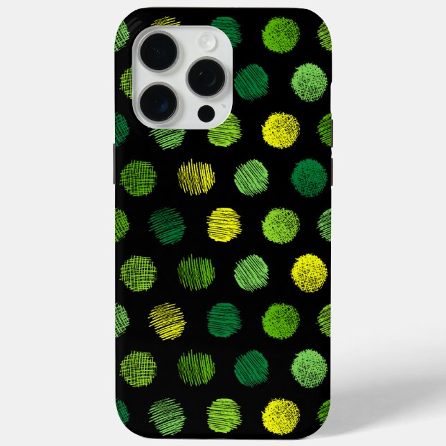 Dunkelfarbiges Muster iPhone 14 Pro Max Case (Rückseite)