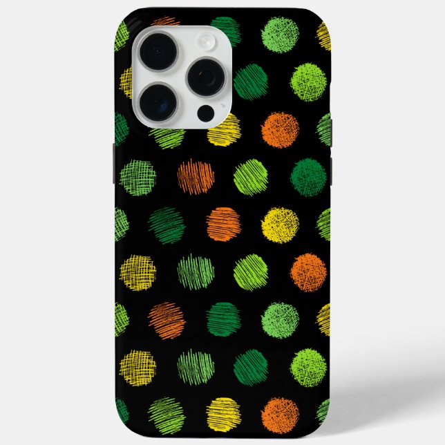 Dunkelfarbiges Muster iPhone 14 Pro Max Case (Rückseite)