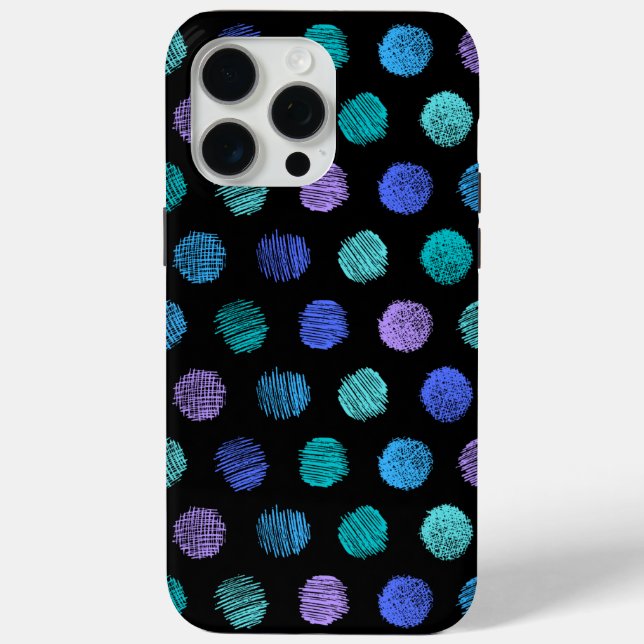 Dunkelfarbiges Muster iPhone 14 Pro Max Case (Rückseite)