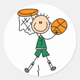 Dunkelfärbung des Basketball-Sticker Runder Aufkleber