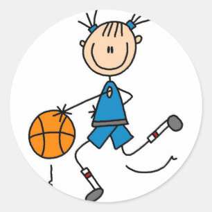 Dunkelfärbung des Basketball-Sticker Runder Aufkleber