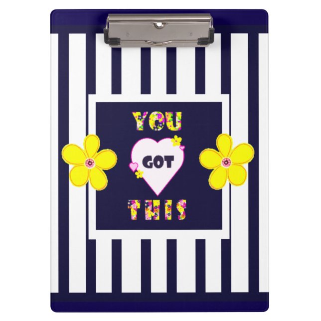 Dunkelgelbe Blume Klemmbrett (Vorderseite)