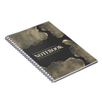 Dunkelgelbes elegantes modernes Notizbuch Notizblock