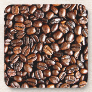 Dunkelgeröstete Kaffeebohnen Getränkeuntersetzer