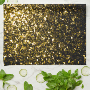 Dunkelgoldgelber falscher Glitter funkelt Handtuch