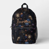 Dunkelgotische Blume & Skulls Monogramm