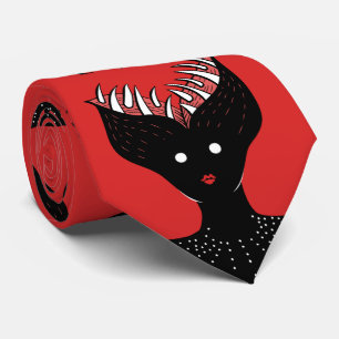 Dunkelgotische Girl-Figur mit Zähne Krawatte