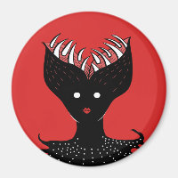 Dunkelgotische Girl-Figur mit Zähne