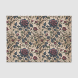 Dunkelgotische Rose Dekoupage Muster Seidenpapier