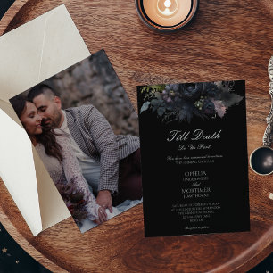 Dunkelgotische Schwarze bis Totenfeierliche Hochze Einladung