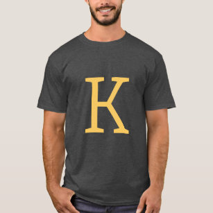 Dunkelgrau Anfangsbuchstaben Monogram Modernstylis T-Shirt