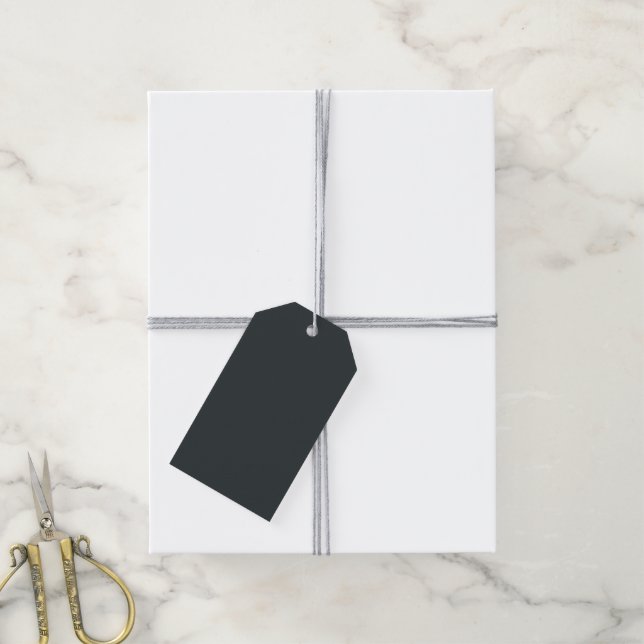 Dunkelgrau Azure Geschenkanhänger (Mit Garn)