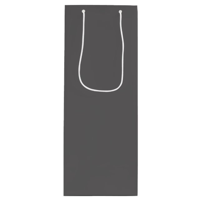 Dunkelgrau Geschenktüte Für Weinflaschen (Vorderseite)