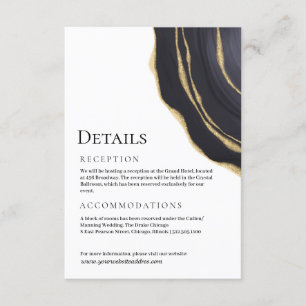 Dunkelgrau-Goldagate Begleitkarte