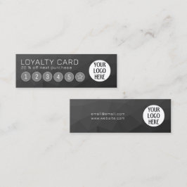 Dunkelgrau Gradient Geometric Mesh Custom Logo Treuekarte
