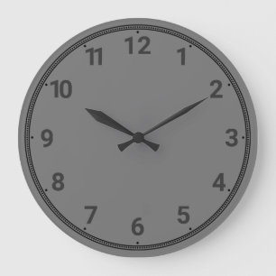 Dunkelgrau Große Wanduhr