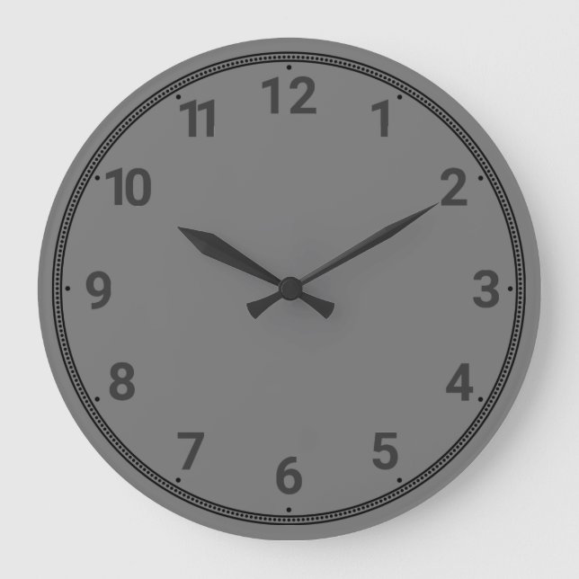 Dunkelgrau Große Wanduhr (Vorderseite)